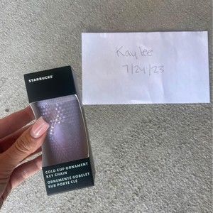 NWT starbucks cold cup studded ornament key chain icy lilac purple